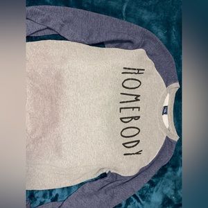 Hoodie women’s blue and gray long sleeve
